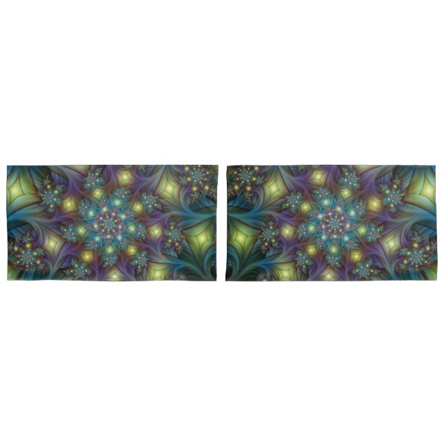 Illuminierte Abstrakte Shiny Aquamarines Lila Frak Kissenbezug (Vorderseite-Set)