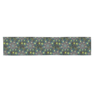 Illuminierte Abstrakte Shiny Aquamarines Lila Frak Kurzer Tischläufer
