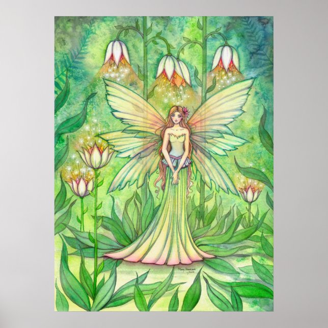 Illuminierte Garden Blume Fairy Fantasy Art Poster (Vorne)