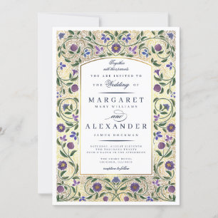 Illuminierte Hochzeitseinladung mit mittelalterlic Einladung