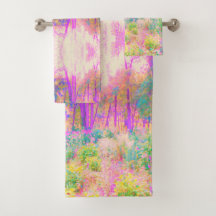 Illuminierte Landschaft in Rosa und Korallengarten