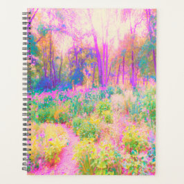 Illuminierte Landschaft in Rosa und Korallengarten Planer