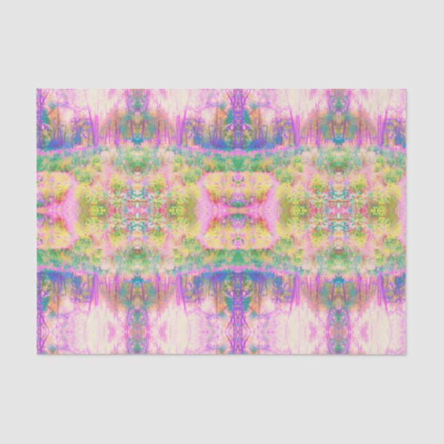 Illuminierte Landschaft in Rosa und Korallengarten Seidenpapier (Vorderseite)