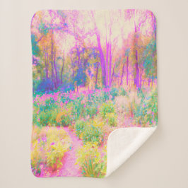 Illuminierte Landschaft in Rosa und Korallengarten Sherpadecke