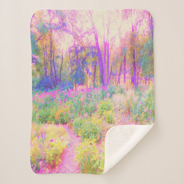 Illuminierte Landschaft in Rosa und Korallengarten Sherpadecke (Vorderseite)