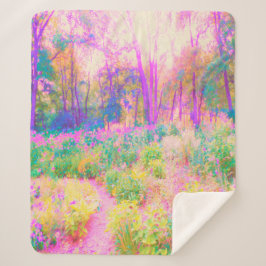 Illuminierte Landschaft in Rosa und Korallengarten Sherpadecke