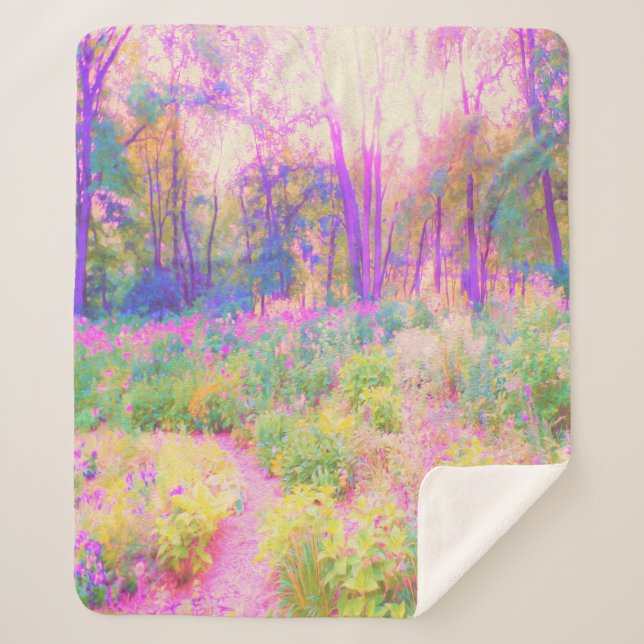 Illuminierte Landschaft in Rosa und Korallengarten Sherpadecke (Vorderseite)