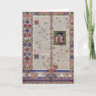 Illuminierte Seite aus dem Buch der Psalmen Karte