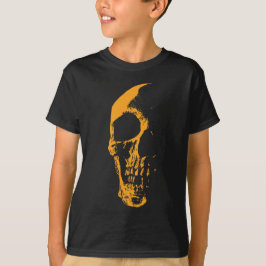 Illuminierte Skull Orange Paint Creation T-Shirt