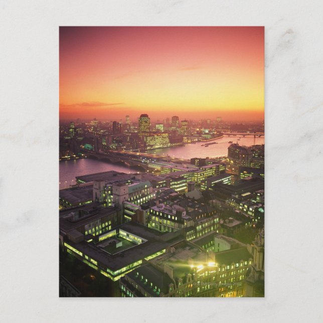 Illuminierte Stadtbilder Postkarte (Vorderseite)