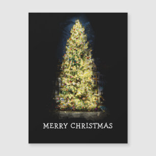 Illuminierter Weihnachtsbaum Magnetkarte