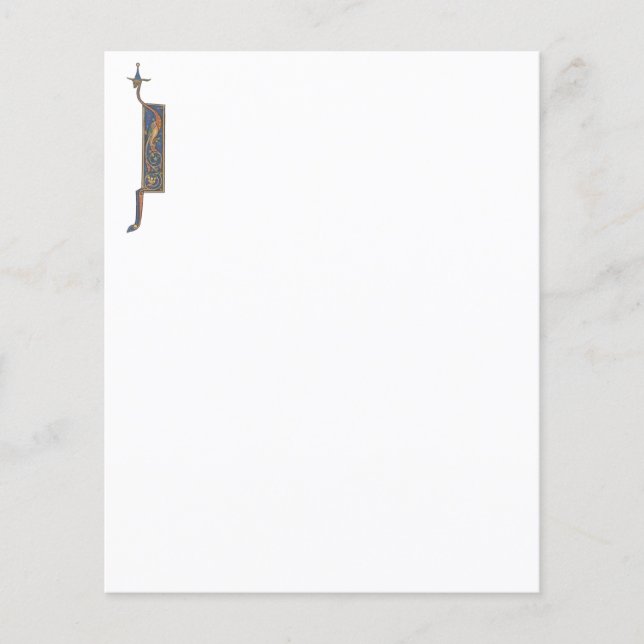 Illuminiertes Erstpapier J (Vorderseite)