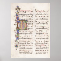 Illuminiertes Manuskript mittelalterlicher Musik |