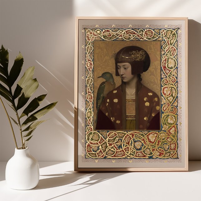 Illuminiertes Pfau-Maiden-Poster Morris Inspiriert Foliendrucke (Von Creator hochgeladen)