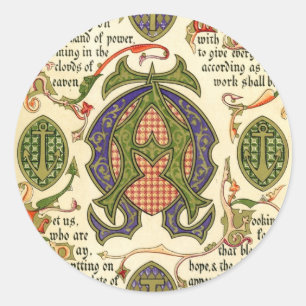 Illuminiertes Symbol, das das Fest Advent darstell Runder Aufkleber