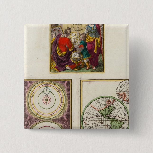 Illus Titel Seite Sonnensystem Charte vom Globo Button (Vorderseite)