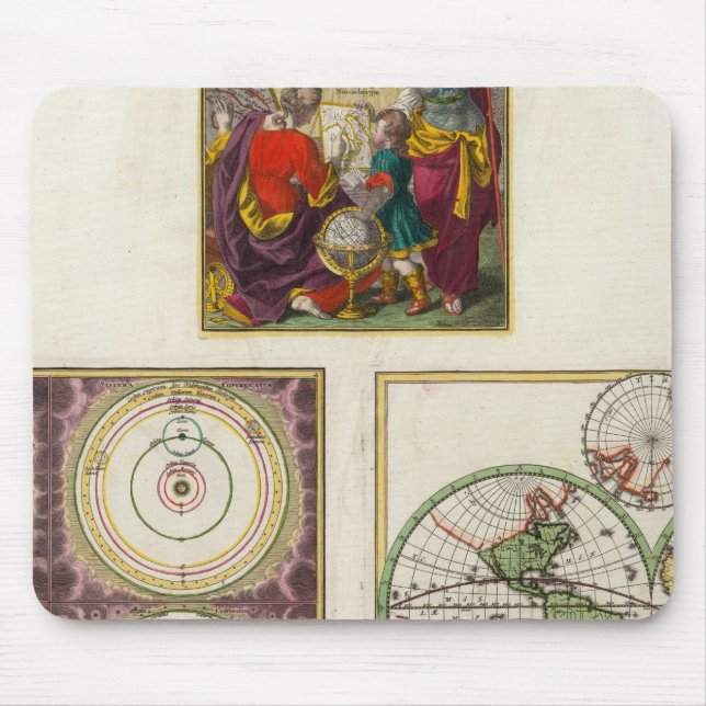 Illus Titel Seite Sonnensystem Charte vom Globo Mousepad (Vorne)