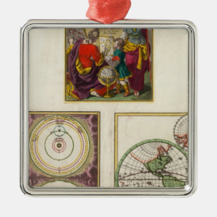 Illus Titelblatt-Sonnensystem, Charte vom Globo Ornament Aus Metall