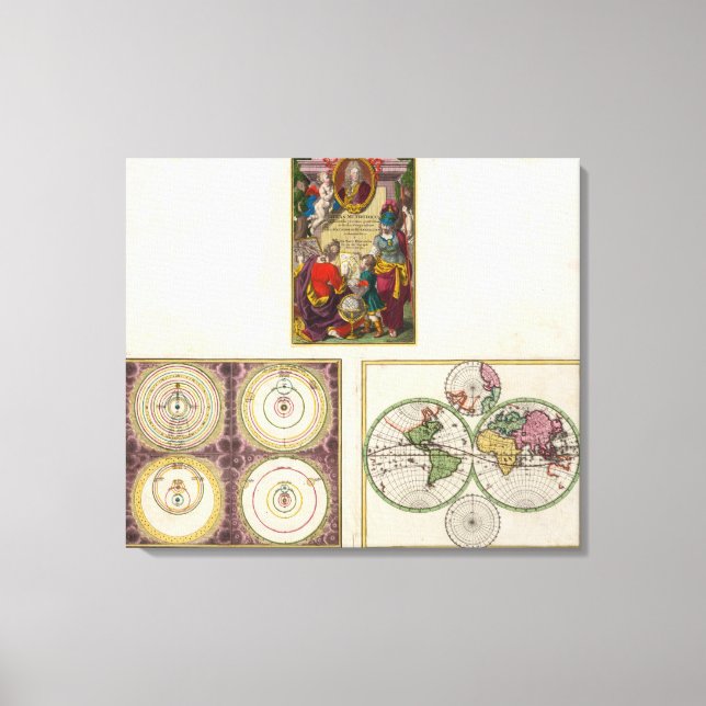 Illus Title Page Solar System, Charte vom Globo Leinwanddruck (Vorderseite)