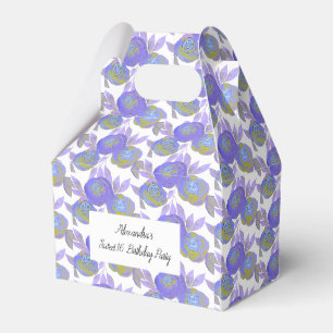 illusima Aquarell Lila Blumen Rosen Sweet 16 Geschenkschachtel