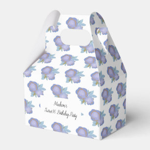 illusima Aquarell Lila Blumen Sweet 16 Geschenkschachtel