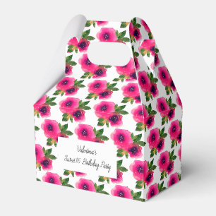 illusima Aquarell-Rosa Rosen Sweet 16 Geschenkschachtel