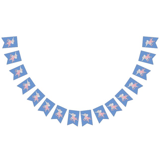illusima Ballerina Elephant Blue Wimpelkette (Alle)