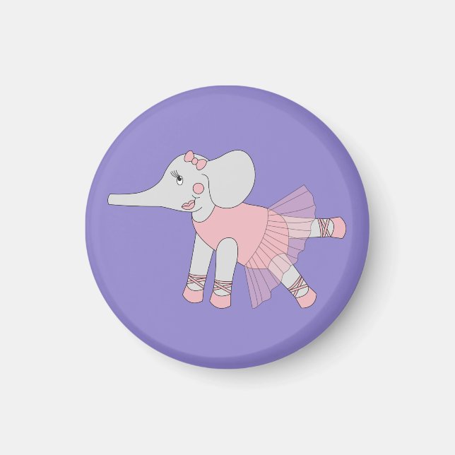 illusima Ballerina Elephant Light Lila Magnet (Vorne)