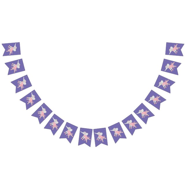 illusima Ballerina Elephant Lila Wimpelkette (Alle)