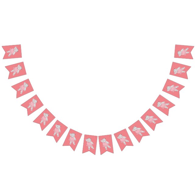 illusima Ballerina Hippo Peach Wimpelkette (Alle)