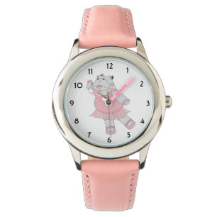 Illusima Ballerina Hippo Pink Kids Watch Armbanduhr