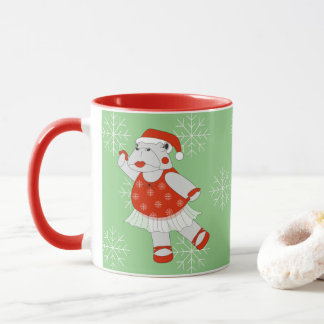 illusima Ballerina Hippo Weihnachten Schneeflocken Tasse