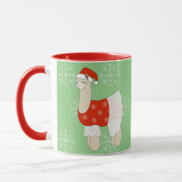 illusima Ballerina Lama Weihnachtsschneeflocken Tasse