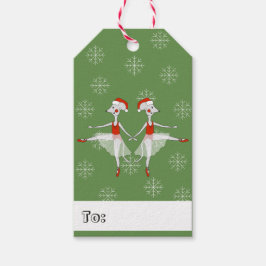 illusima Ballerina Mäuse Weihnachten Schneeflocken Geschenkanhänger