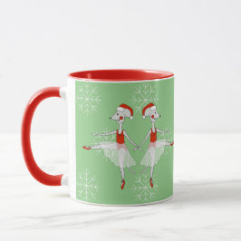 illusima Ballerina Mäuse Weihnachten Schneeflocken Tasse
