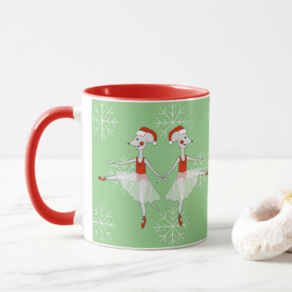 illusima Ballerina Mäuse Weihnachten Schneeflocken Tasse