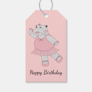 illusima Ballerina Nilpferd Hellrosa Alles Gute zu Geschenkanhänger