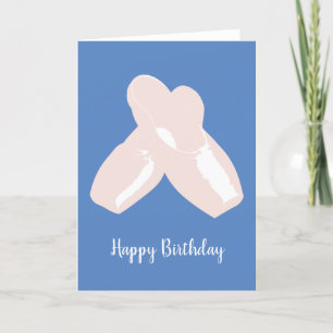 illusima Ballerina Point Schuhe Blue Birthday Card Karte