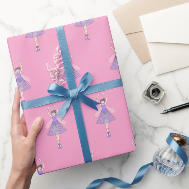 Illusima Ballet Fairy Light Pink Wrapping Paper Geschenkpapier (Schenken)