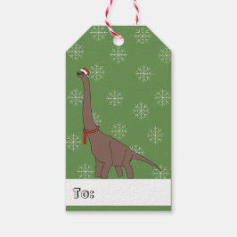 illusima Brown Brontosaurus Weihnachtsschneeflocke Geschenkanhänger