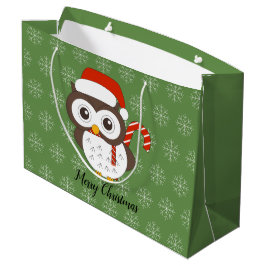 illusima Candy Cane Owl Weihnachtsschneeflocke Grü Große Geschenktüte