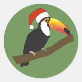 illusima Christmas Toucan Runder Aufkleber