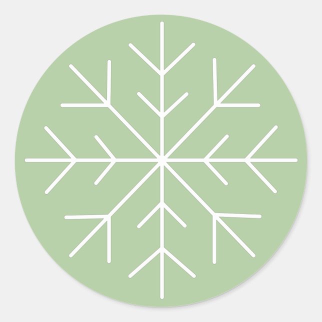 illusima Christmas Winter Wunderland Schneeflocken Runder Aufkleber (Vorderseite)