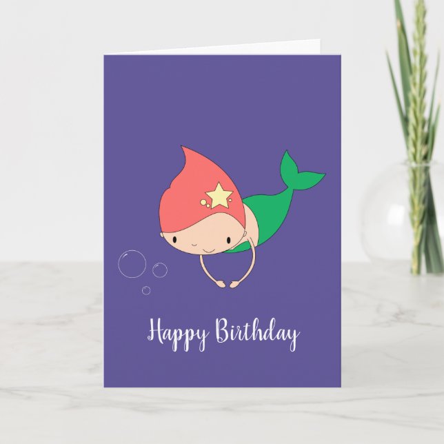 illusima Cotton Candy Mermaid Dark Lila Karte (Vorderseite)