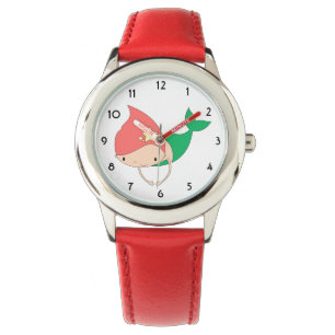illusima Cotton Candy Mermaid Red Kids Watch Armbanduhr