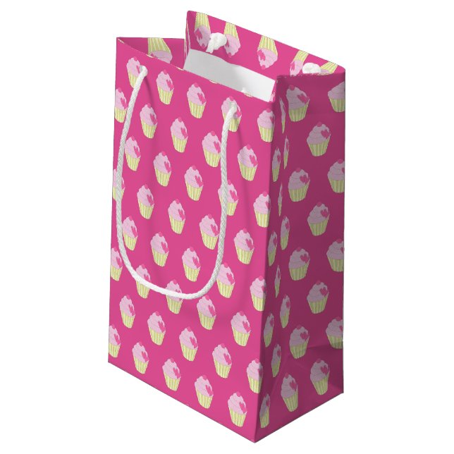 illusima dekoriert Cupcakes Kleine Geschenktüte (Rückseite Schrägansicht)