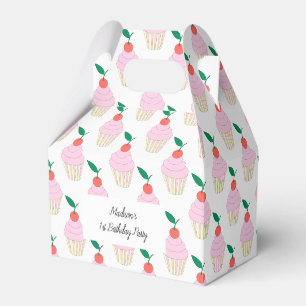illusima Erdbeerfrosting Cupcakes 1. Geburtstag Geschenkschachtel