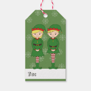 illusima Girl and Boy Elf Weihnachtsschneeflocken Geschenkanhänger