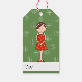 illusima Girl Weihnachtsschneeflocken Geschenkanhänger