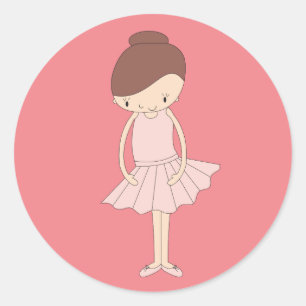 illusima Isabella Ballerina Peach Runder Aufkleber